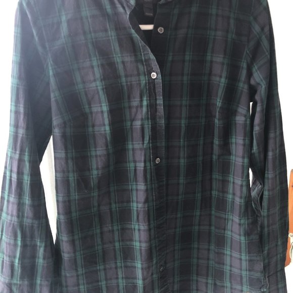 J Crew Perfect Tartan button down shirt with peter pan collar - size S - Picture 2 of 3